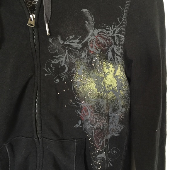 🌵 ESPRIT black hooded graphic sweatshirt hoodie - Picture 2 of 5